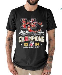 Kansas City Chiefs Logo Players Signatures American Football Conference Champions 2023 2024 Shirt