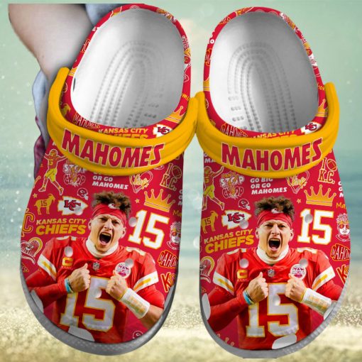 Kansas City Chiefs Mahomes NFL Sport Crocs Crocband Clogs Shoes Comfortable For Men Women and Kids