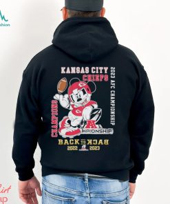 Kansas City Chiefs Mickey 2023 AFC Championship Back to Back 2022 2023 Champions Shirt