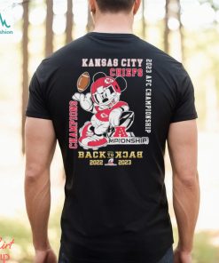 Kansas City Chiefs Mickey 2023 AFC Championship Back to Back 2022 2023 Champions Shirt