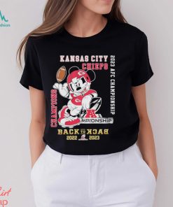 Kansas City Chiefs Mickey 2023 AFC Championship Back to Back 2022 2023 Champions Shirt