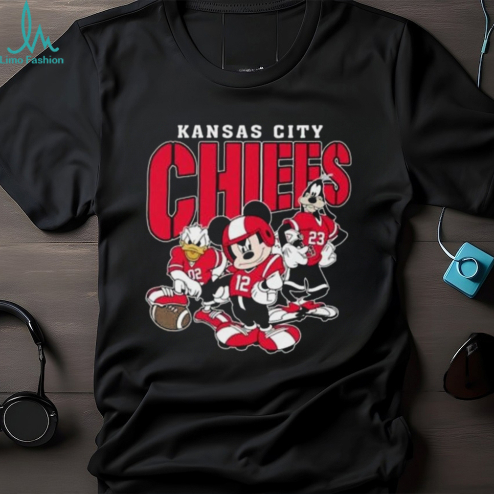Kansas City Chiefs Mickey Donald Duck and Goofy Football Team T Shirt Kansas City Chiefs Mickey Donald Duck and Goofy Football Team T Shirt