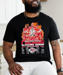 Kansas City Chiefs NFL 2023 AFC Champions Signatures Shirt