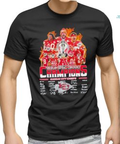 Kansas City Chiefs NFL 2023 AFC Champions Signatures Shirt