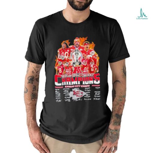 Kansas City Chiefs NFL 2023 AFC Champions Signatures Shirt