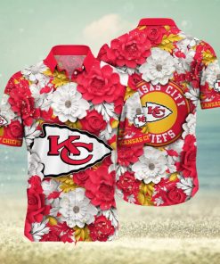 Kansas City Chiefs NFL Flower Custom Summer Football All Over Printed 3D Hawaiian Shirt