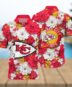 Kansas City Chiefs NFL Flower Custom Summer Football All Over Printed 3D Hawaiian Shirt