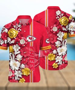 Kansas City Chiefs NFL Flower Summer Football Full Print 3D Hawaiian Shirt