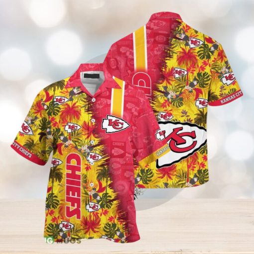 Kansas City Chiefs NFL Team Football Button Down Hawaiian Shirt For Fans Men And Women Gift Aloha Beach