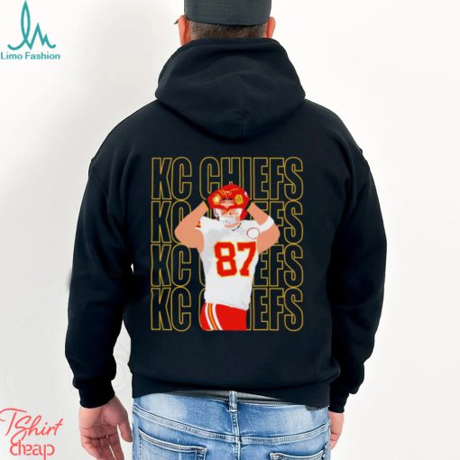 Kansas City Chiefs Player 87 Travis Kelce Heart Hands Shirt