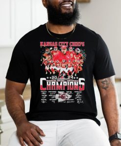 Kansas City Chiefs Team 2024 American Football Conference Champions Signatures Shirt