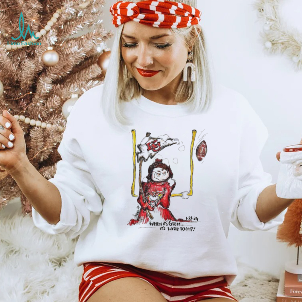 Kansas City Chiefs Travis Kelce when it’s grim it’s wide right shirt Kansas City Chiefs Travis Kelce when it’s grim it’s wide right shirt