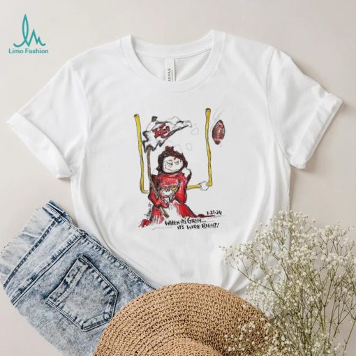 Kansas City Chiefs Travis Kelce when it’s grim it’s wide right shirt