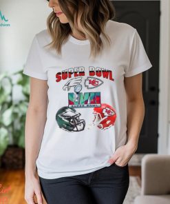 Kansas City Chiefs Vs Philadelphia Eagles Super Bowl 57 LVII Matchup Helmet Merc Shirt, hoodie, sweater, long sleeve and tank top Kansas City Chiefs Vs Philadelphia Eagles Super Bowl 57 LVII Matchup Helmet Merc Shirt