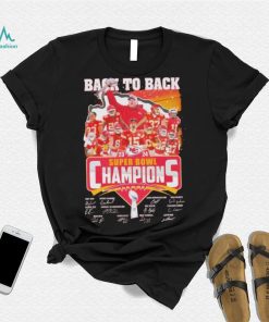 Kansas City Chiefs back to back super bowl champions signatures T shirt