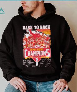 Kansas City Chiefs back to back super bowl champions signatures T shirt