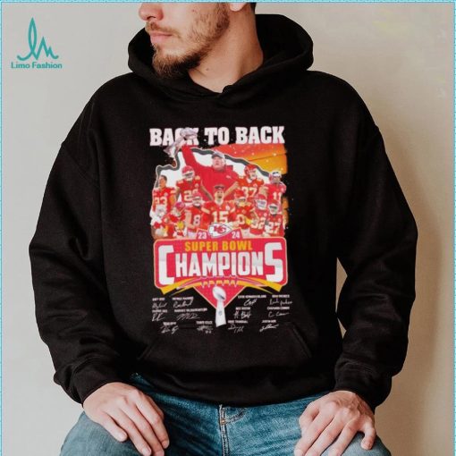 Kansas City Chiefs back to back super bowl champions signatures T shirt