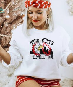 Kansas City Chiefs football Kansas City the world tour skyline logo shirt