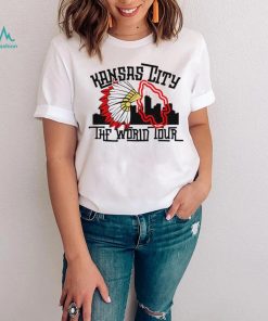 Kansas City Chiefs football Kansas City the world tour skyline logo shirt