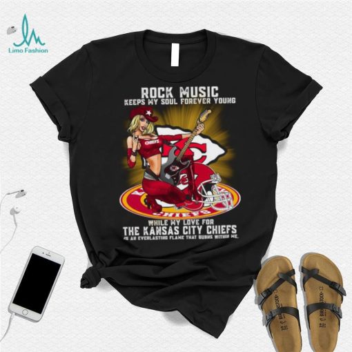 Kansas City Chiefs rock music keep my soul forever young shirt