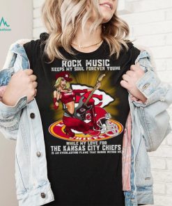 Kansas City Chiefs rock music keep my soul forever young shirt