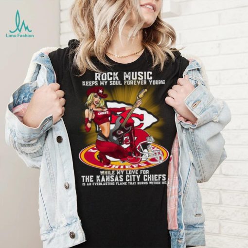 Kansas City Chiefs rock music keep my soul forever young shirt