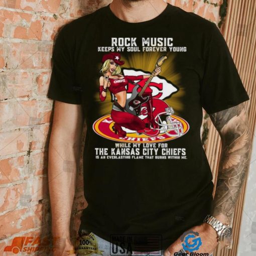 Kansas City Chiefs rock music keep my soul forever young shirt
