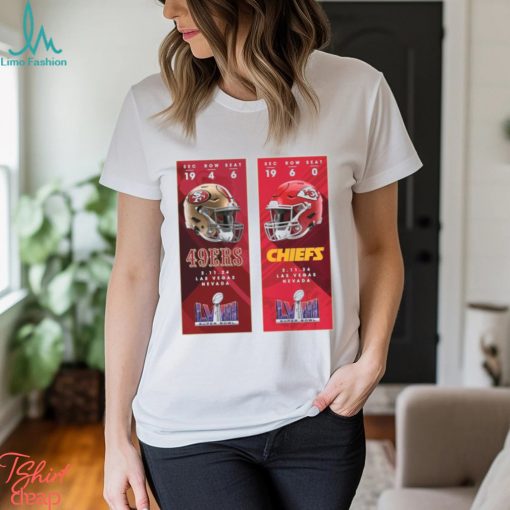 Kansas City Chiefs vs San Francisco 49ers Super Bowl LVIII Matchup Shirt