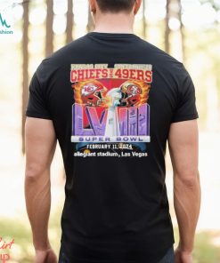 Kansas City Chiefs vs. San Francisco 49Ers Super Bowl LVIII February 11 2024 Helmet Fire Shirt