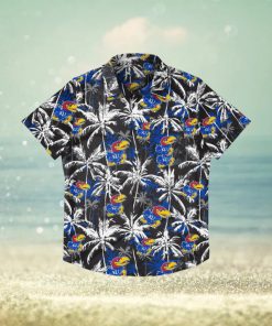 Kansas Jayhawks Black Floral Hawaiian Shirt