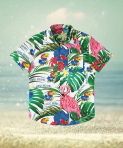 Kansas Jayhawks Flamingo Hawaiian Shirt