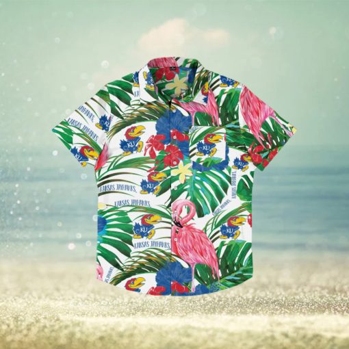 Kansas Jayhawks Flamingo Hawaiian Shirt