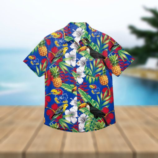 Kansas Jayhawks Floral Hawaiian Shirt