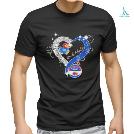 Kansas Jayhawks Heart Diamonds Rock Chalk Shirt