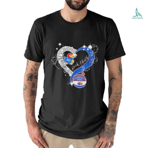 Kansas Jayhawks Heart Diamonds Rock Chalk Shirt