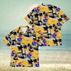 Happy Siberian Husky Family Riding Flag Hippie Bus Hawaiian Shirt