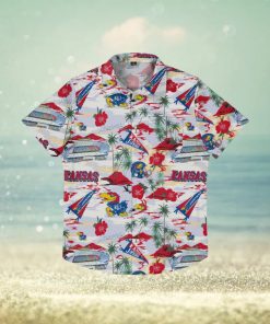 Kansas Jayhawks Thematic Stadium Print Hawaiian Shirt