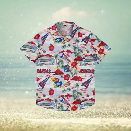 Kansas Jayhawks Thematic Stadium Print Hawaiian Shirt