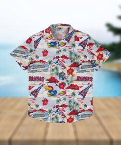 Kansas Jayhawks Thematic Stadium Print Hawaiian Shirt