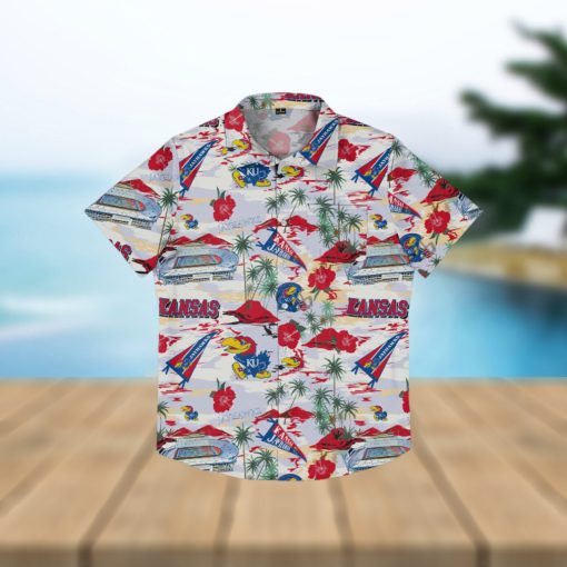 Kansas Jayhawks Thematic Stadium Print Hawaiian Shirt