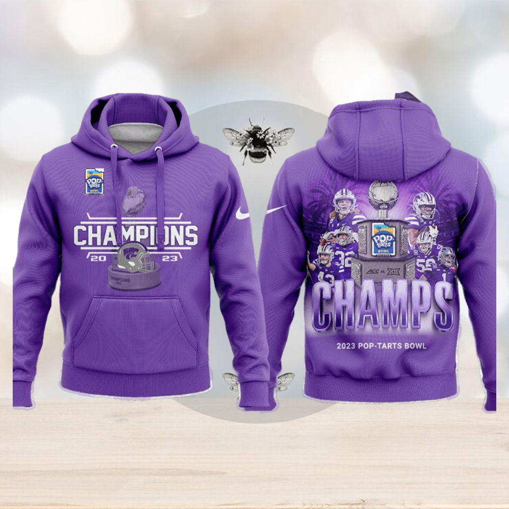 Kansas State Wildcats 2023 Pop tarts Bowl Champions Hoodie Kansas State Wildcats 2023 Pop tarts Bowl Champions Hoodie