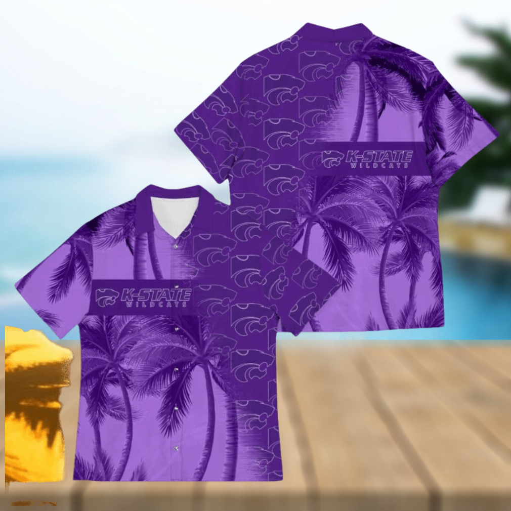Kansas State Wildcats Coconut Tree Aloha 3D Hawaiian Shirt For Fans Men And Women Gift Kansas State Wildcats Coconut Tree Aloha 3D Hawaiian Shirt For Fans Men And Women Gift