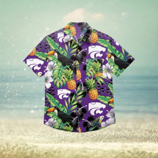 Kansas State Wildcats Floral Hawaiian Shirt