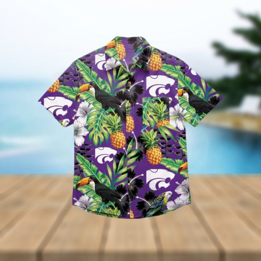 Kansas State Wildcats Floral Hawaiian Shirt