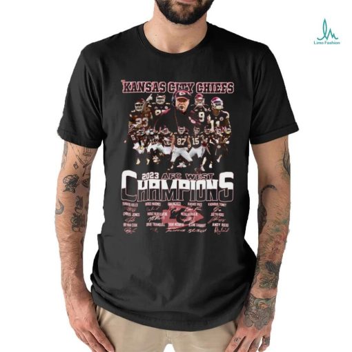 Kansas city chiefs 2023 afc west champions team signature shirt