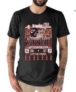Kansas city chiefs 2023 afc wild card playoffs winners team city let’s go chiefs shirt