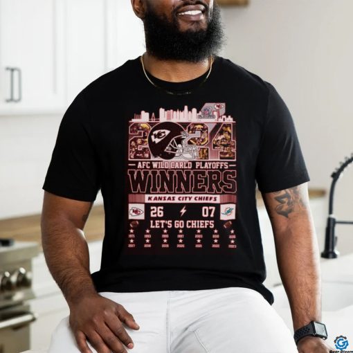 Kansas city chiefs 2024 afc wild card playoffs winners team city let’s go chiefs shirts