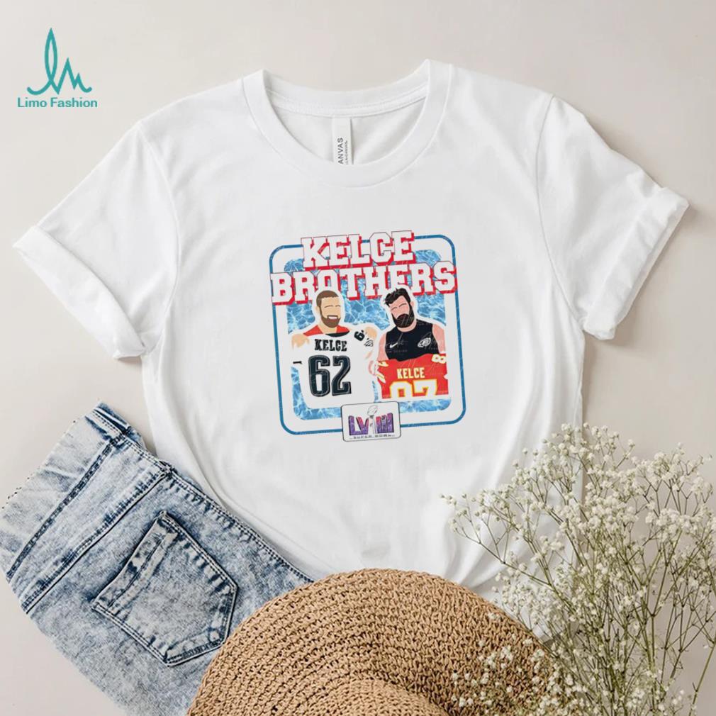 Kelce Brothers Super Bowl LVIII Jason Kelce Travis Kelce art shirt Kelce Brothers Super Bowl LVIII Jason Kelce Travis Kelce art shirt