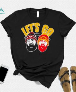 Kelce Brothers let’s go Kansas City Chiefs football face head shirt