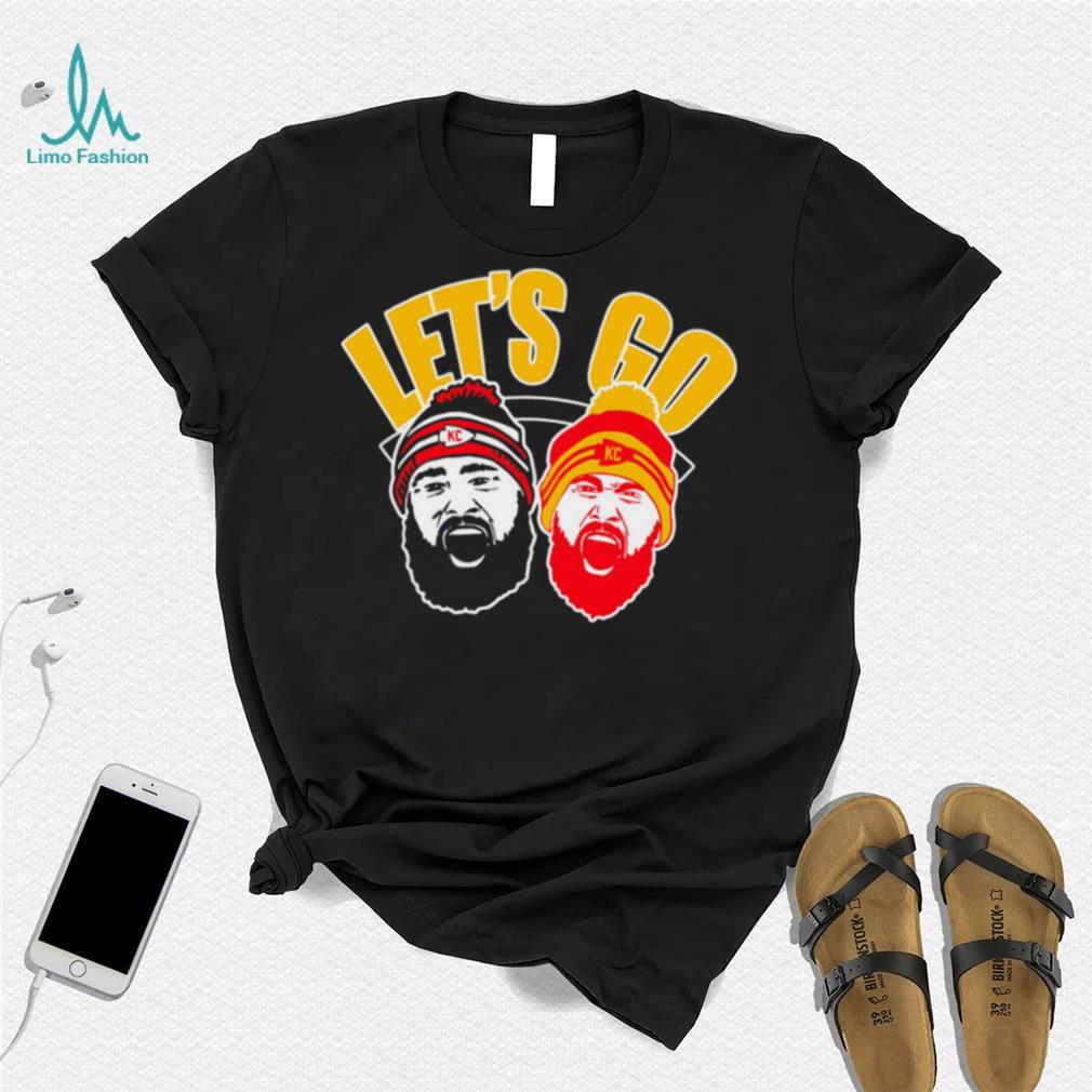 Kelce Brothers let’s go Kansas City Chiefs football face head shirt Kelce Brothers let’s go Kansas City Chiefs football face head shirt